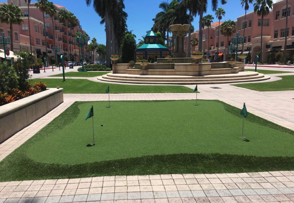 Cliff's Pools & Patios artificial turf installation