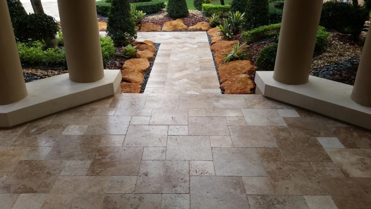 Cliff's Pools & Patios paver driveway and walkway