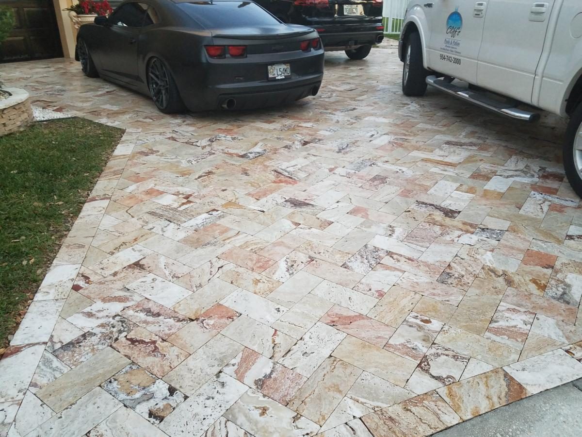 Cliff's Pools & Patios paver driveway and walkway