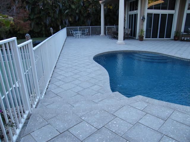 Cliff's Pools & Patios paver pool deck and patio