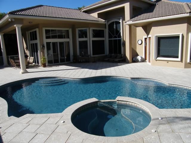 Cliff's Pools & Patios paver pool deck and patio