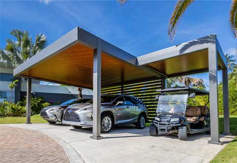 Durable carport for added protection and shade - Cliff's Pools